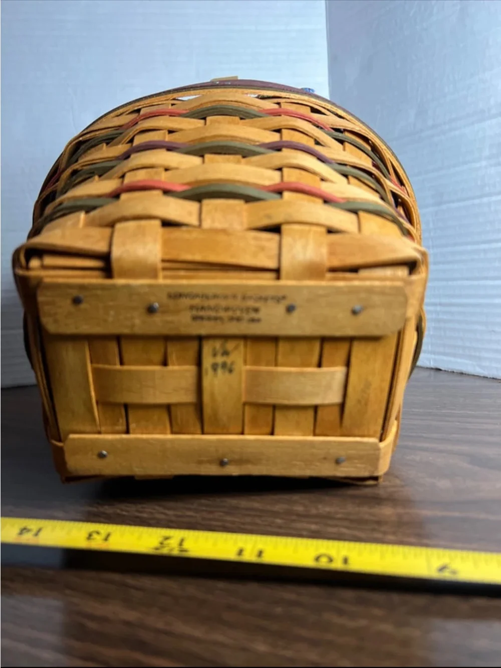 Longaberger / with Floral Liner and plastic protective liner 1996